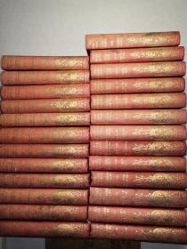 1896年  THE WAVERLEY NOVELS  BY SCOTT  25本全  STANDARD EDITION   烫金书脊  烫金饰图封面  书顶刷金 19.5X14CM