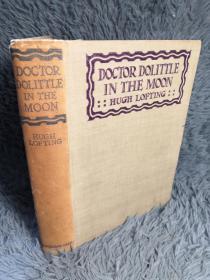 1935年  DOCTOR DOLITTLE IN THE MOON  BY HUGH LOFTING   含近70副插图  20.5X14.5CM