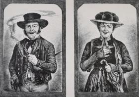 1883年木口木刻版画 《双重喜悦》41×27厘米