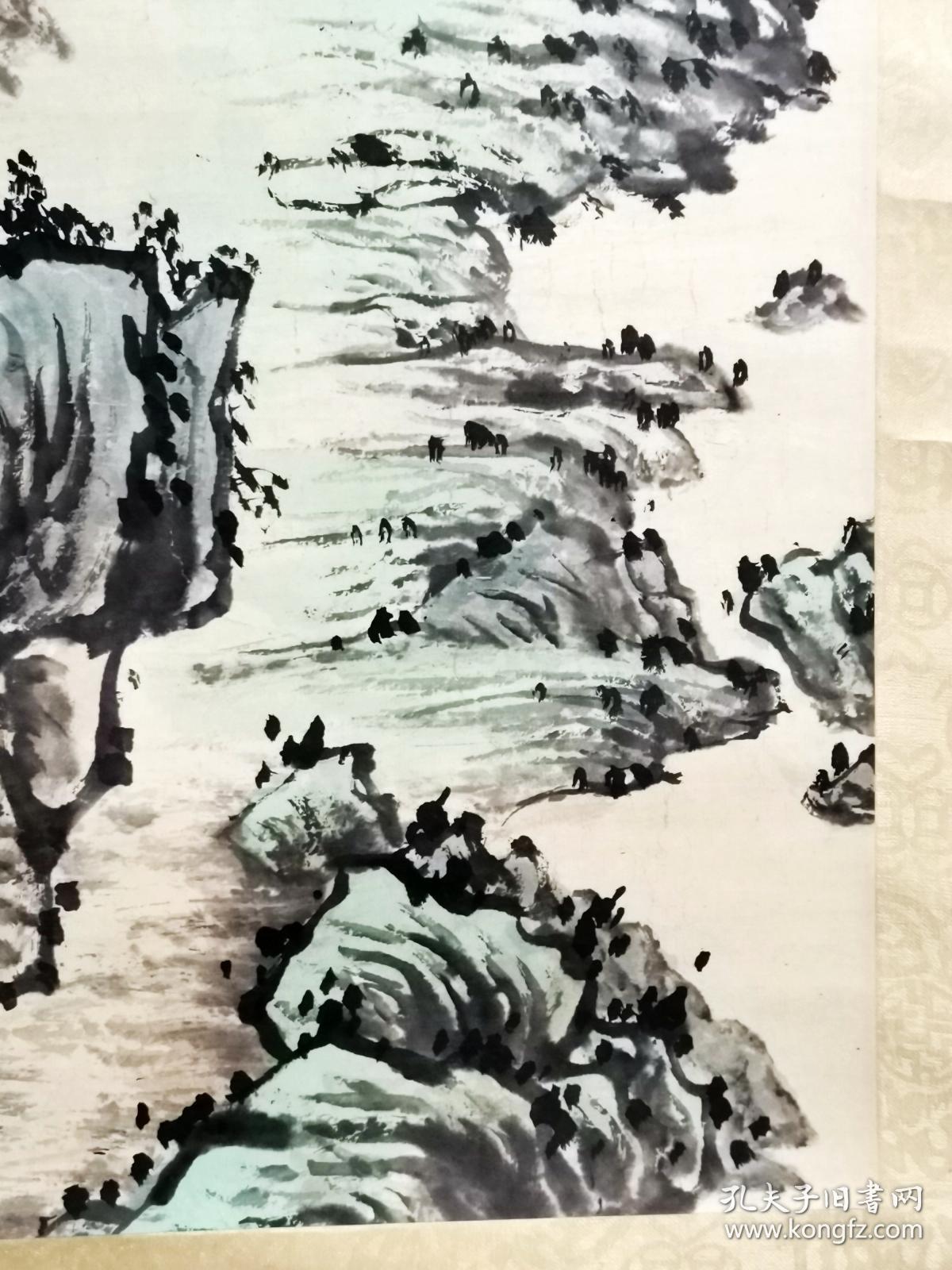 井西居士 祁昆绘山水画|  “拟云西老人笔意 辛巳四月   井西居士 祁昆” 
【131×38厘米】

补图