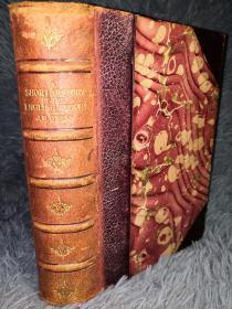 1895年  A SHORT HISTORY OF ENGLISH PEOPLE BY JOHN RICHARD GREEN  含彩色拉页地图 半皮装帧 烫金竹节书脊 书顶刷金 19X13CM