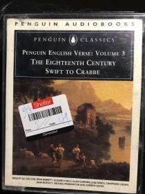 企鹅出品原版有声读物磁带，十八世纪英文韵诗选，english verse，从斯威夫特swift到crabbe，两盘磁带新完好带小册子