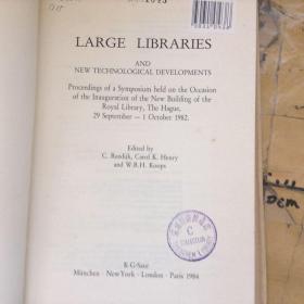 Large Libraries and New Technological Developments