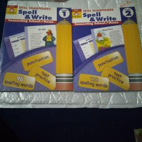 SKILL SHARPENERS Spell & Write, Grade 1+2 两本合售。