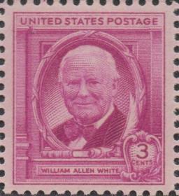 美国邮票D，1948年报刊报纸编辑、作家怀特，1全