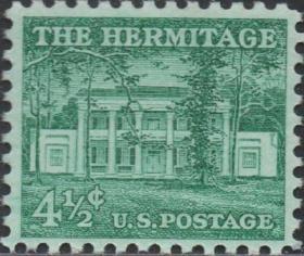 美国邮票D，1959年杰克逊总统纪念馆，世界名人建筑庭院，1全