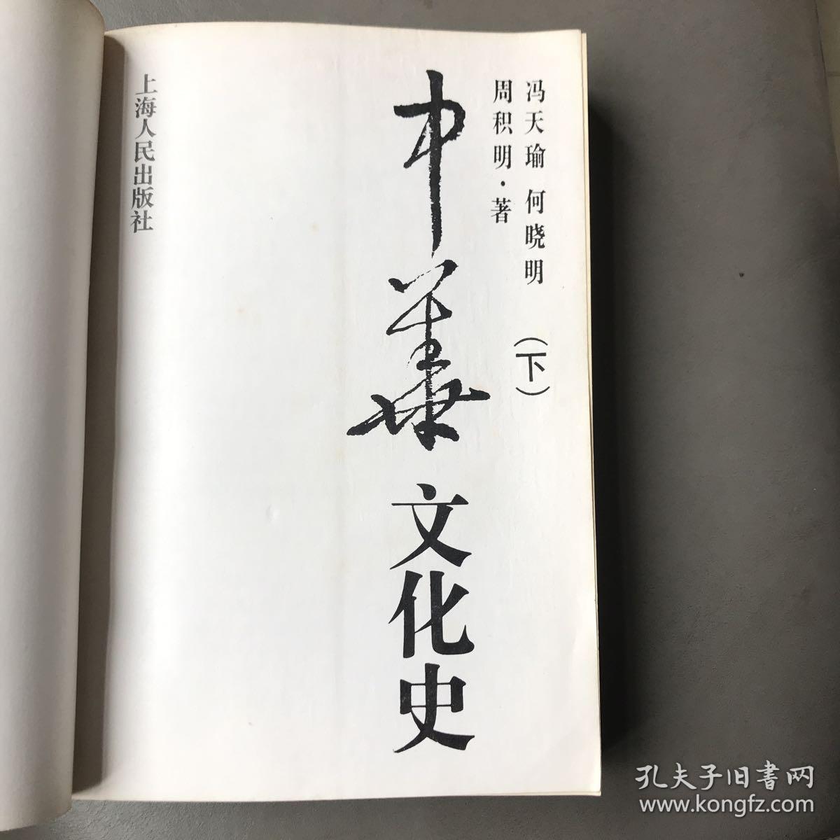 中华文化史 下册 一版一印