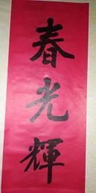 二号中堂画：李红才绘 李向群书《乘龙献宝》（春光照耀满堂春 福星高照千家福）老库存