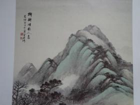 吴石僊之立轴《落霞秋木》、《山水》，黄山寿之立轴《松阴清话》 图片