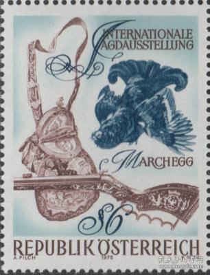 奥地利邮票ZG，1978年狩猎包小口径步枪，松鸡，1全