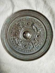 ★特价秒杀1850元★保真美品■【★★战汉时期老青铜镜铭文兽镜