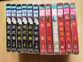 中国通史 世界通史 两套12本合售（绘图本）