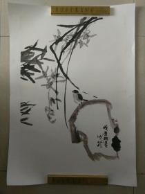 湖北省文联副主席，作家朱莎莉（沙莉）国画五张一起走，尺寸大小差不多，品见描述，无印章包真包快递。