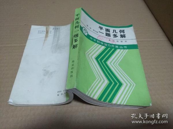 平面几何一题多解（中学数学智力开发丛书） 【馆藏，书边、后书皮有损】