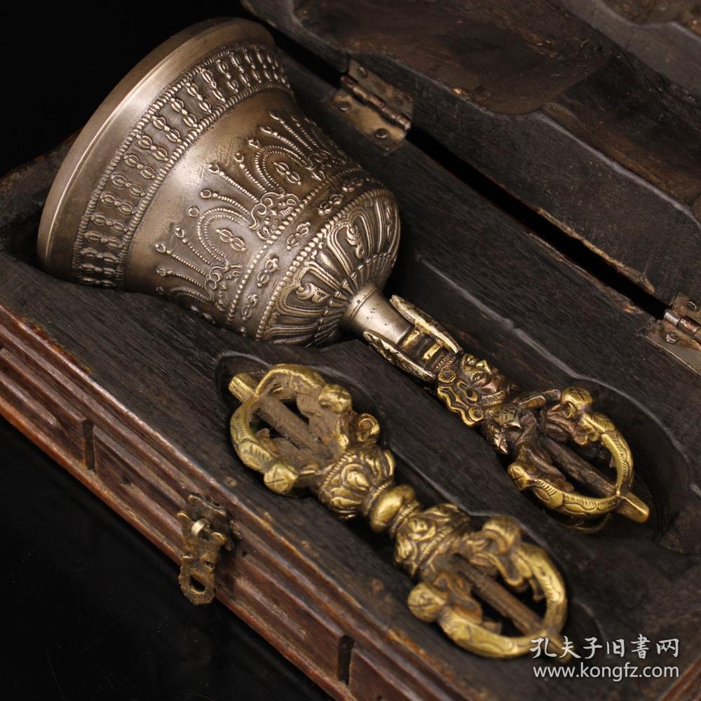 盒装铜金刚降魔杵铃杵一套 特价包邮
