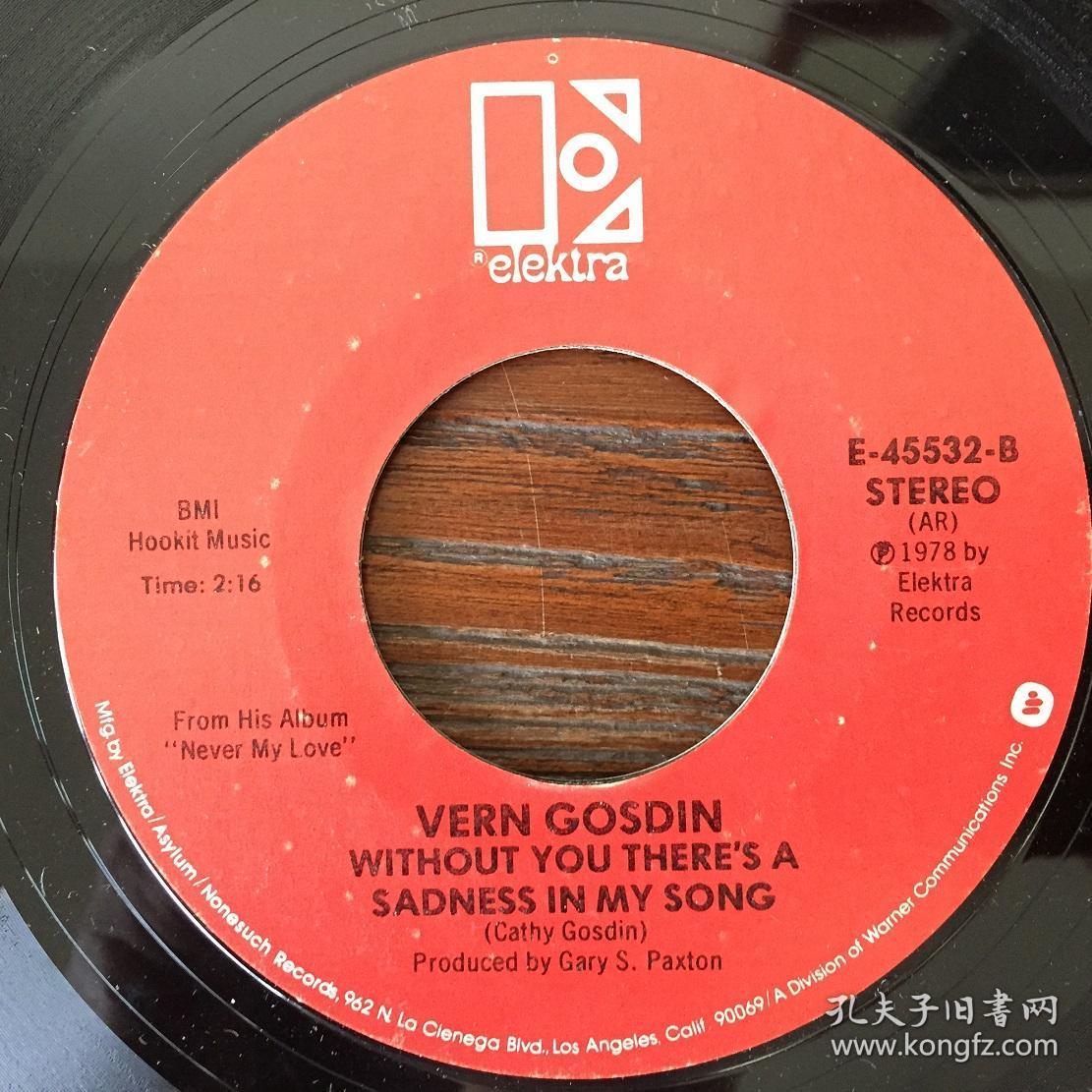 VERN GOSDIN 7寸黑胶唱片LP