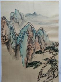 绢山水画9幅：郑文博老画家旧藏