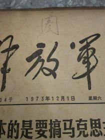 解放军报 1973 12月 1-31日 原版报合订