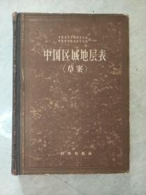 中国区域地层表 (草案) 16开1956年