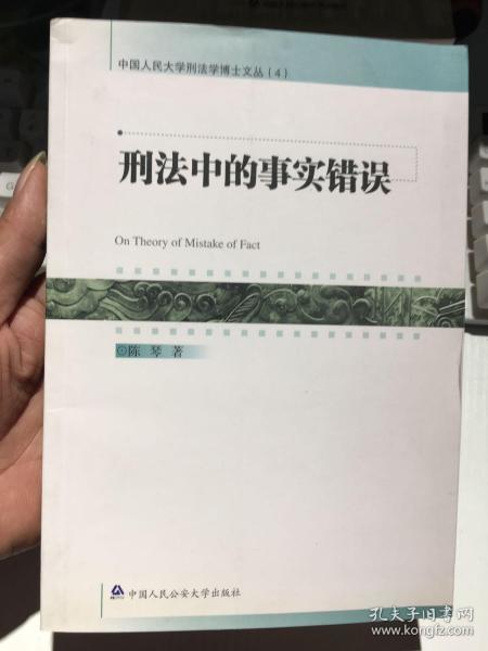 刑法中的事实错误（中国人民大学刑法学博士文丛4）