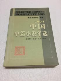 2003中国中篇小说年选【一版一印  品相好】