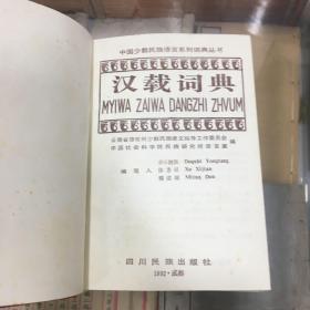 中国少数民族语言系列词典丛书 ：汉载词典 （32开 精装 92年1版1印 品好）