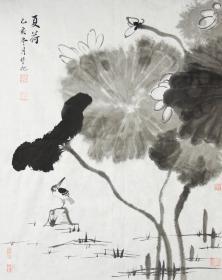 国画—水墨夏荷