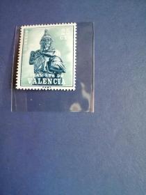 外国邮票  西班牙1975年 瓦伦西亚 地方募捐 城市雕塑
（无邮戳新票)