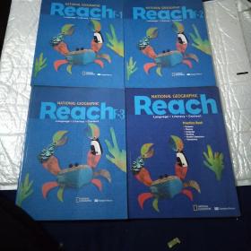 NATIONAL GEOGRAPHIC  Reach  （F1+F2+F3）+Practice Book  4本合售。平装未使用。