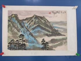 214  国画   著名画家  陈强，艺名老翔  45*68 品如图 已托芯