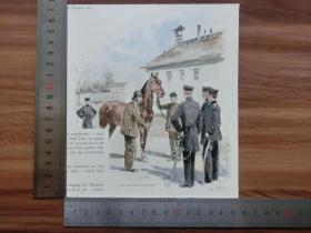 【现货 包邮】1890年小幅木刻版画1890年小幅木刻版画《为了价格》(für den preis geschenkt )尺寸如图所示（货号400560）