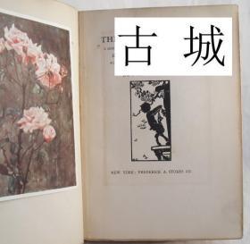 稀缺，《爱德华·托马斯的花诗选集》24手工贴画，1910年出版