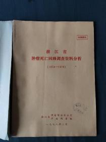 浙江省肿瘤死亡回顾调查资料分析（1974--1976） 肿瘤工作情况