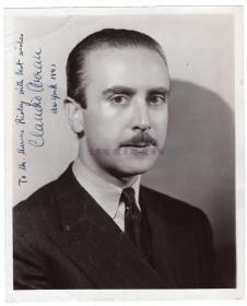 二十世纪最伟大的钢琴家之一 阿劳（Claudio Arrau）1943年亲笔签名照 附演出节目单