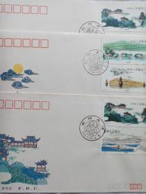 杭州西湖首日封两枚一套共有七套。
