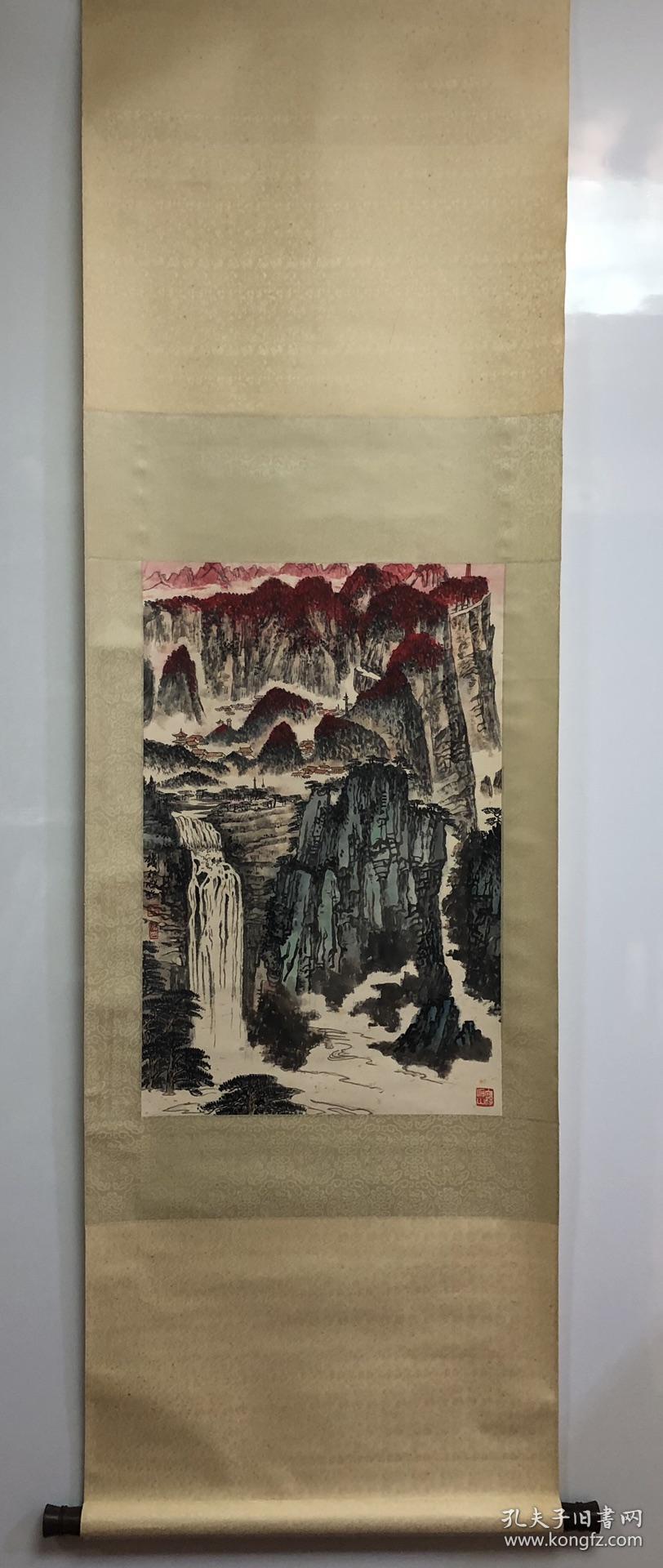 钱松岩（款）山水。尺寸68×45