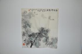 江枫山水画“春风得意图”