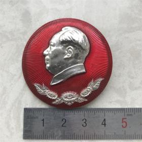 红色纪念收藏**时期毛主席像章胸针徽章包老物件正品中号浙军司