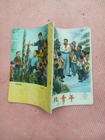 湖北青年 1975.6 【封面：毛主席和我们在一起（孙国成画）；封底-茁壮成长（白雪摄）；毛主席语录；封二-文艺尖兵李秀清；封三-跳橡筋（儿童歌曲 闰卿词 胡青曲）；蒲圻县赤壁公社吴家门大队陈天生-咱们的医院（诗）；天门县石河公社十大队回乡青年成志明-赤脚女医生（诗）；洪湖县曹市公社革委会陈安超-夜诊（诗）；矿山的主人——记省先进青年采煤工人贺双林；伟大的创举（组画选登 伍振权 程犁 画）】