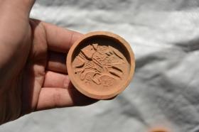 7080年代民间老艺人手工制作 骑兵 陶模具泥模