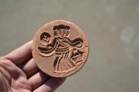 7080年代民间老艺人手工制作 小姑娘 陶模具泥模