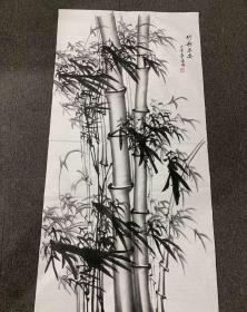 名家纯手绘国画花鸟画竹原作