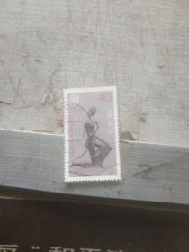 外国邮票  雕塑图案