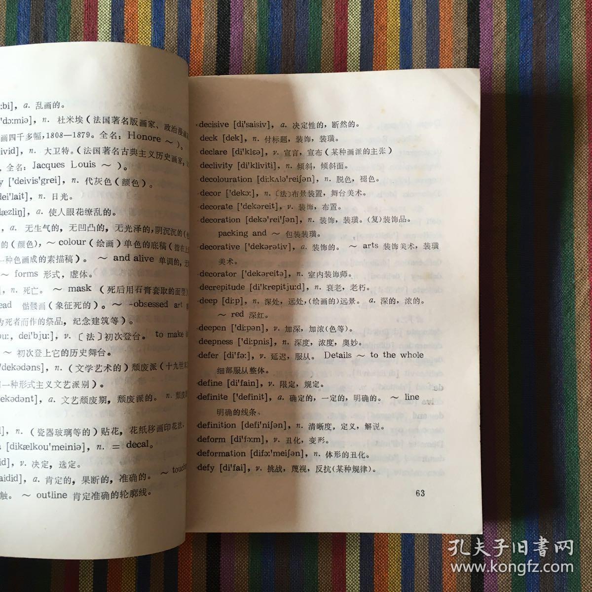 英汉对照：美术专业词汇