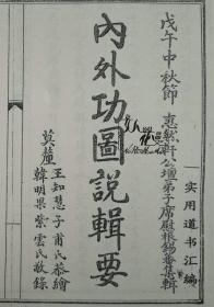 内外功图说辑要 一至四卷全套  惠然轩公坛弟子慰根锡蕃集辑 资料文图