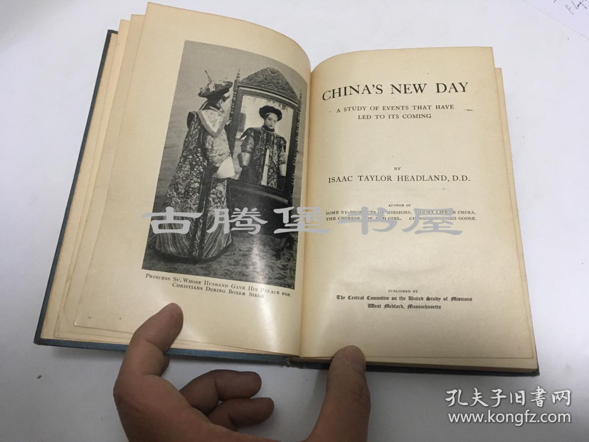 1912年英文原版/china's new day 何德兰 《中国的新时代》/多插图/何德兰