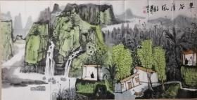 当代著名画家杨帅山水精品一幅（保真）