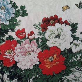 富贵牡丹刺绣锦绣丝织画