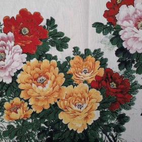 富贵牡丹刺绣锦绣丝织画