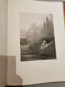 【现货 包邮】1869年 古斯塔夫·多雷 巨幅版画集 《亚瑟王传奇》（又名《国王的叙事诗》）多雷插图本 44x33cm 共36幅精美版画。